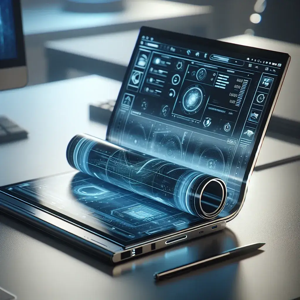 Lenovo muestra prototipo de portátil con pantalla enrollable